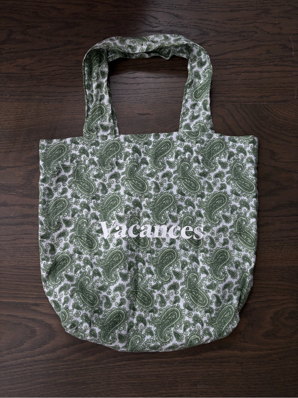 Faithfull the Brand Green Paisley Line Tote Bag